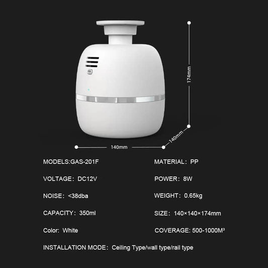 🔌 Diffuseur Aromatique Connecté 60 m² – Discret, connecté et programmable pour bureau
